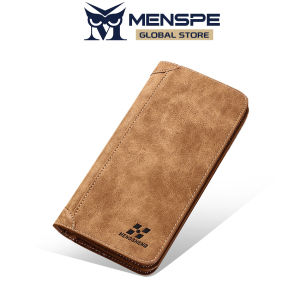 MENSPE Mens Wallet Mens Long Wallet PU Long Wallet Multi-Functional Wallet Large Capacity Purse Multi-Card Position ID Credit Cards Holders Coin Pouch PU Leather Coin Bag Business Wallets