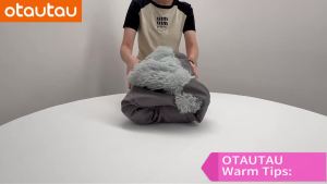 OTAUTAU Winter Christmas Bean Bag Cover Cute Fluffy Faux Bunny Fur Pouf Beanbag Cover SF624【No Filler!Need Buy Filler Yourself!】