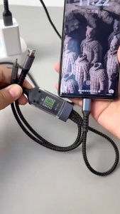 100W 3 in 1 Super Fast Charging Cable 6A Micro USB Type C Data Cable for Samsung Android iOS Portable