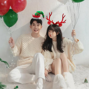 Christmas Hat Santa Claus Red Nose Photo Prop Party Decoration Men and Women Clown Head Atmosphere Supplies