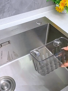 【Woody】Kitchen Wall Mounted Suction Cup Sink Storage Rack