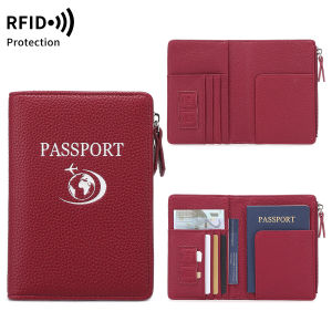 Fashion Passport Protective Cover RFID Blocking Women/Men Travel Must Haves Passport Holder Wallet PU Leather Credit Card Holder