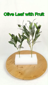 Artificial Olive Tree Leaf with Fruits 28cm 38cm Green Home Living Room Decoration Faux Plant