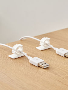 KM Adhesive Cable Organizer Holder Multi-Functional Wire Fixer Plastic Wall-Mounted Home Office Network Cable Storage Clip