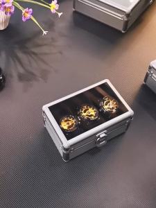 VANSIHO Aluminum Watches 6/10/12 Grids Suitcase With Glass Window Watch Storage Aluminum Case Watch Box Organizer For Men