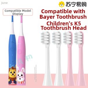 Soft Bristle Baby Toothbrush Head Replacement for Teez Dental Care Electric Toothbrush Initials L6M01 Suitable for K5 K5S-1
