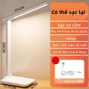 Đèn Bàn LED Có Thể Sạc USB 2026 Đèn Bàn Có Thể Gập Lại Cảm Ứng Màu Có Thể Điều Chỉnh Độ Sáng Vô Cấp Bảo Vệ Mắt Đèn Ngủ Đọc Sách