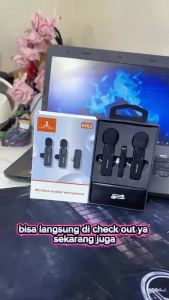 WANKEI LENTIVEN Wireless Microphone Mic Wireless Clip On Microphone Mikrofon Lavalier HP Plug & Play SE82