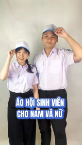 Áo Hội Sinh Viên Nam Nữ Thêu Logo Áo Đồng Phục Chất Kate Silk