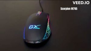 Chuột gaming có dây Genius Scorpion M705 màu đen DPI 7200 led RGB 6 nút tùy chỉnh cáp bện chống rối trọng lượng 109g BH đổi mới 1 năm