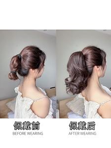 คลิปวิกหางม้า 28cm สไตล์เกาหลี หางม้า ลอนวอลลุ่ม (พร้อมส่ง) G3067