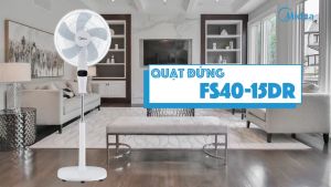 Quạt Đứng 5 Cánh Midea FS40-15DR (DC inverter 55W - Màn hình LED - Có Điều Khiển Từ Xa)