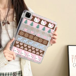 เคสป้องกัน iPad ลายการ์ตูนคริสต์มาส KT Cat บางเฉียบ น้ำหนักเบา ป้องกันรอยงอ ฝาหลังอะคริลิก พร้อมช่องใส่ปากกา สำหรับ iPad รุ่นที่ 10
