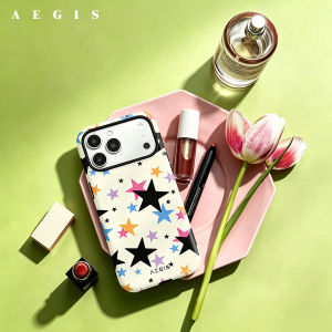 Potdemiel | Cute Retro Pastel Star Double Layer Hard Shell for iPhone 17 16 15 14 Plus 13 Pro Max Anti-Drop Shockproof PC Case
