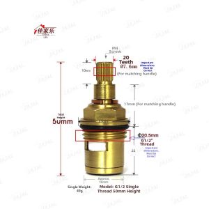 FEIZHUXIANSEN | Quick Opening Ceramic Cartridge Mixer Faucet Valve Core