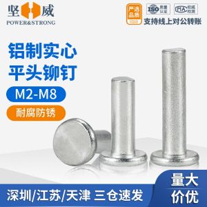 Flat Head Aluminum Rivet Flat Cap Solid Rivet Rivet Gb109 Hand Tapping Type Wool Nail Flat Mao M3m4m5m6m8