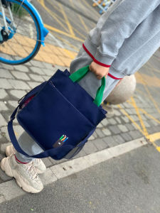 กระเป๋าผ้าใบหนาแบบสะพายข้างสำหรับใส่หนังสือ A4 กระเป๋าใส่หนังสือสำหรับนักเรียนระดับมัธยมต้นและมัธยมปลาย กระเป๋าใส่ของศิลปะ กระเป๋าใส่ของสำหรับเรียนเพิ่มเติม