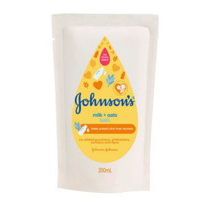 Johnsons Milk+Oats Bath 200ml Refill