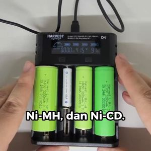Battery Smart Charger Harvest Lighting Baterai Fast Charging LCD Display Lithium Ion 18650 21700 26650 AA