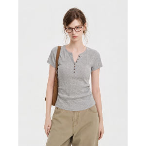 AUDISTY | Áo Thun Cổ Henley Ôm Sát