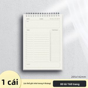 Sổ Tay Xoắn Ốc A5 Kế Hoạch Làm Việc Danh Sách Lịch Trình Hàng Ngày Notepad 160 Trang Giấy Dày Đồ Dùng Học Tập Văn Phòng Văn Phòng Phẩm