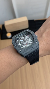 Jam Tangan Pria Sports Analog Tanggal Strap Kain Kanvas