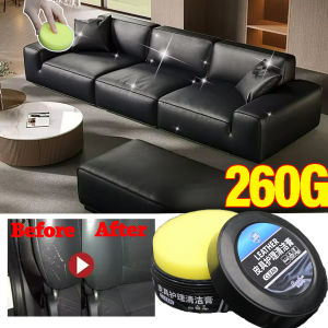 ครีมทำความสะอาด Sarung Jok Kulit Mobil 260กรัมน้ำมันบำรุงกำจัดคราบภายในสำหรับการขัดภายในตกแต่งโซฟาหนังใหม่