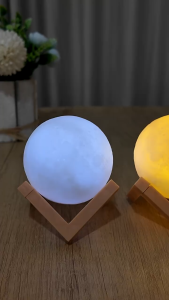 RECHARGEABLE 3D MOON LAMP TOUCH SWITCH NIGHT LIGHT