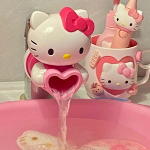Takara Tomy | Anime Hello Kitty High Quality Faucet Handwashing Splashproof Faucet Extender High Quality Cute Faucet Mouth Birthday Gifts