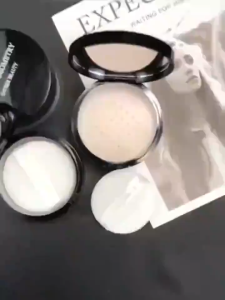 2PCS High Coverage Liquid Foundation Matte Oil Control Powder Face Makeup Set Solekan Muka Bedak Alas Bedak Cecair Lipatan Tinggi