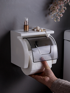 Hộp Đựng Khăn Giấy Phòng Tắm Chống Thấm Nước Không Cần Đục Lỗ Giá Để Khăn Giấy Treo Tường Đựng Giấy Vệ Sinh Gia Đình