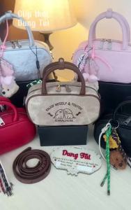 Túi nữ quai + đeo chéo size 21 dáng chữ nhật chất da dày kèm charm form chuẩn đẹp full màu