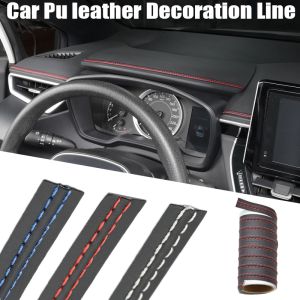 Car Pu Leather Decoration Line Self-adhesive Moulding Trim Auto Dashboard Decoration Line DIY Braid Strip Car Style Accessories