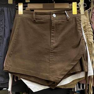 Cafe Brown Denim Mini Skirt: A Stylish American Half Skirt