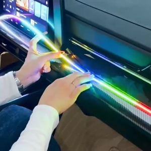 64 Colors Car LED Ambient Light USB Acrylic Strips 110cm Full Colors RGB Car Interior Hidden App Remote Control Atmosphere Lamp