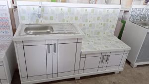 Meja Wastafel Meja Dapur Kitchen Set Bawah Kayu Blokteak Duco/trinityjayafurniture