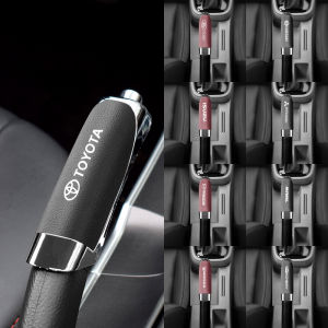 1Pcs Car ABS Pu Leather Handbrake Decorative Cover Grab Handle Covers for Toyota Honda Nissan Isuzu Perodua Proton Mitsubishi Suzuki Mazda