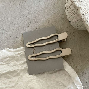 Aesthetic Metallic Silver Wave Hair Clip