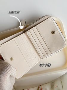 Minimalist Ins Style Retro Womens Wallet Small Cute Tofu Block Design Compact Precise White College Student Card Holder