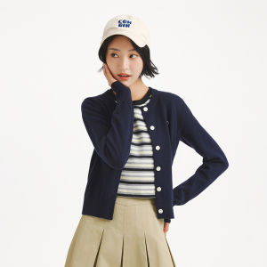 Hotwind | Elegant Striped Embroidered Knit Top