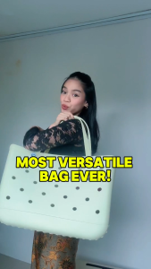 [Large] GIFF Bags - All color Large Size Waterproof Totebag Tote Plastic Tote EVA Shopping Bag (SGS Certified - Non-hazardous to skin & 100% NOT reused materials) crosc Kain Serbaguna Cartoon