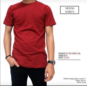 KAOS POLOS DEWASA premium distro  PENDEK COTTON COMBED 24S