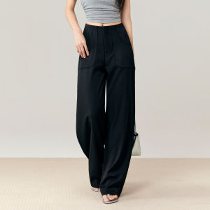 LIDIA | Black Flared Leisure Slim-fit Pants