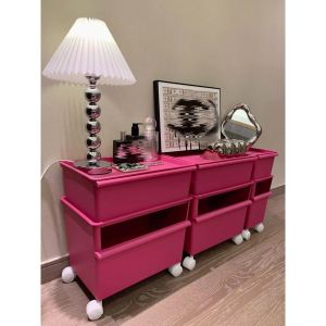 Wheeled Storage Box Compact Sturdy Plastic Cart for Outdoor Use Versatile Organizer for Toys and Household Items