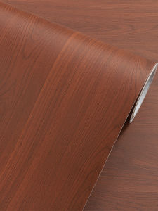 Red Poplar Wood Grain Sticker Waterproof Self Adhesive Furniture Cabinet Desktop Chinese Style Wall Paper Wood Grain Paper
