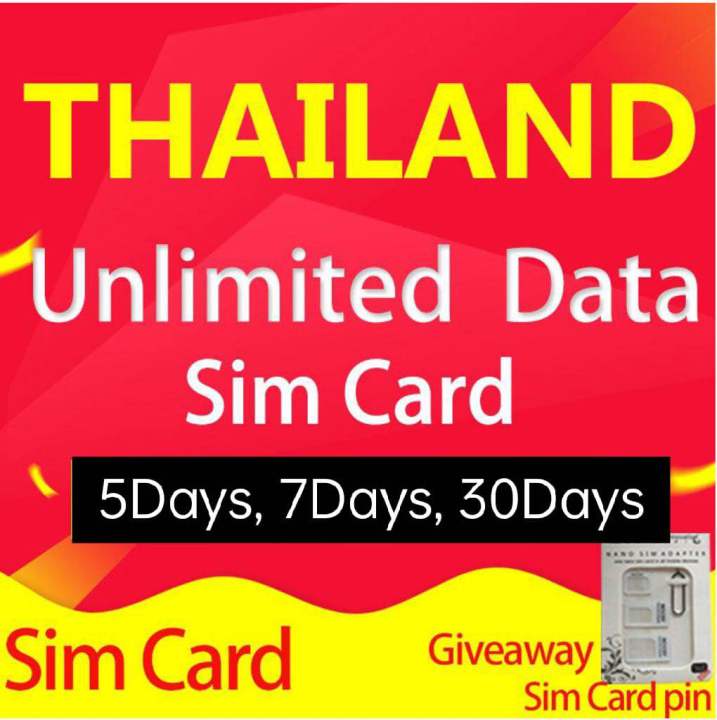 THAILAND SIM CARD UNLIMITED HIGHT SPEED Lazada