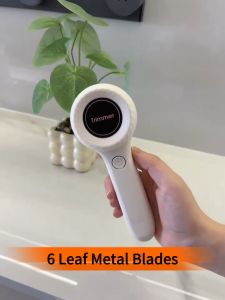 Fabric Shaver and Lint Remover Electric Fuzz Pellet Clothing Hair Ball Trimmer Sweater Defuzzer with 6 Leaf Stainless Steel Blades USB Rechargeable Remove Clothes Fuzz Lint Balls Pills Bobbles