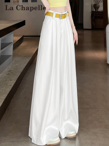 La Chapelle | Summer Light White Lyocell Wide Leg Pants
