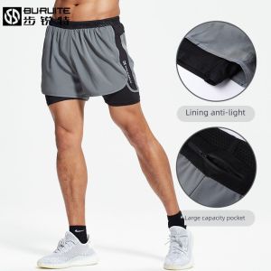 Mens Professional Quick-Dry Lining Training Workout Shorts