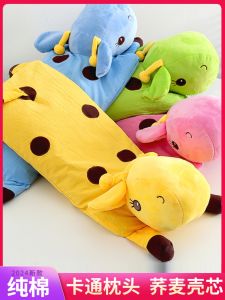 Pure Cotton Childrens Pillow Case Baby Toddler Cartoon Buckwheat Pillow Kindergarten Nap Time Toy Four Seasons Kids Bedding